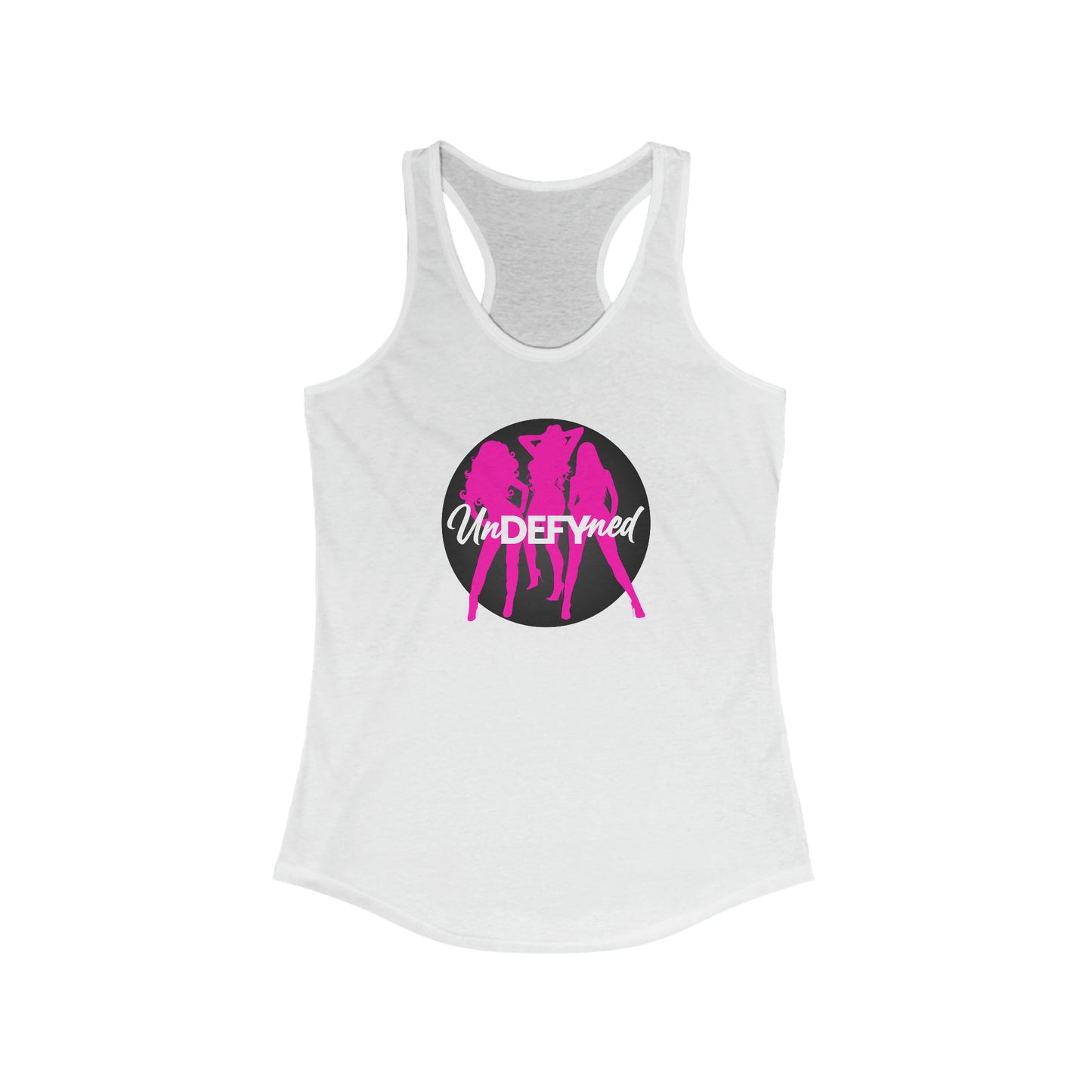 Women's Ideal Racerback Tank (Pink logo)