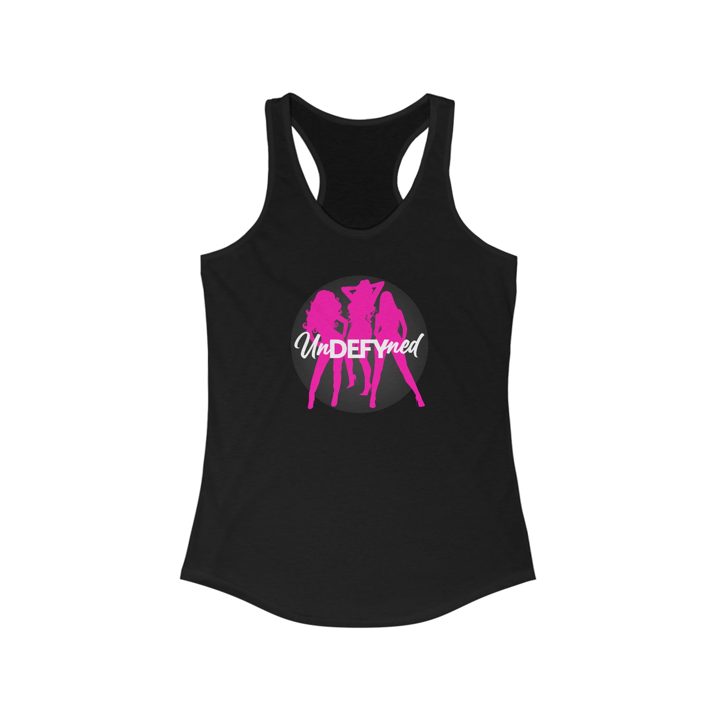 Women's Ideal Racerback Tank (Pink logo)