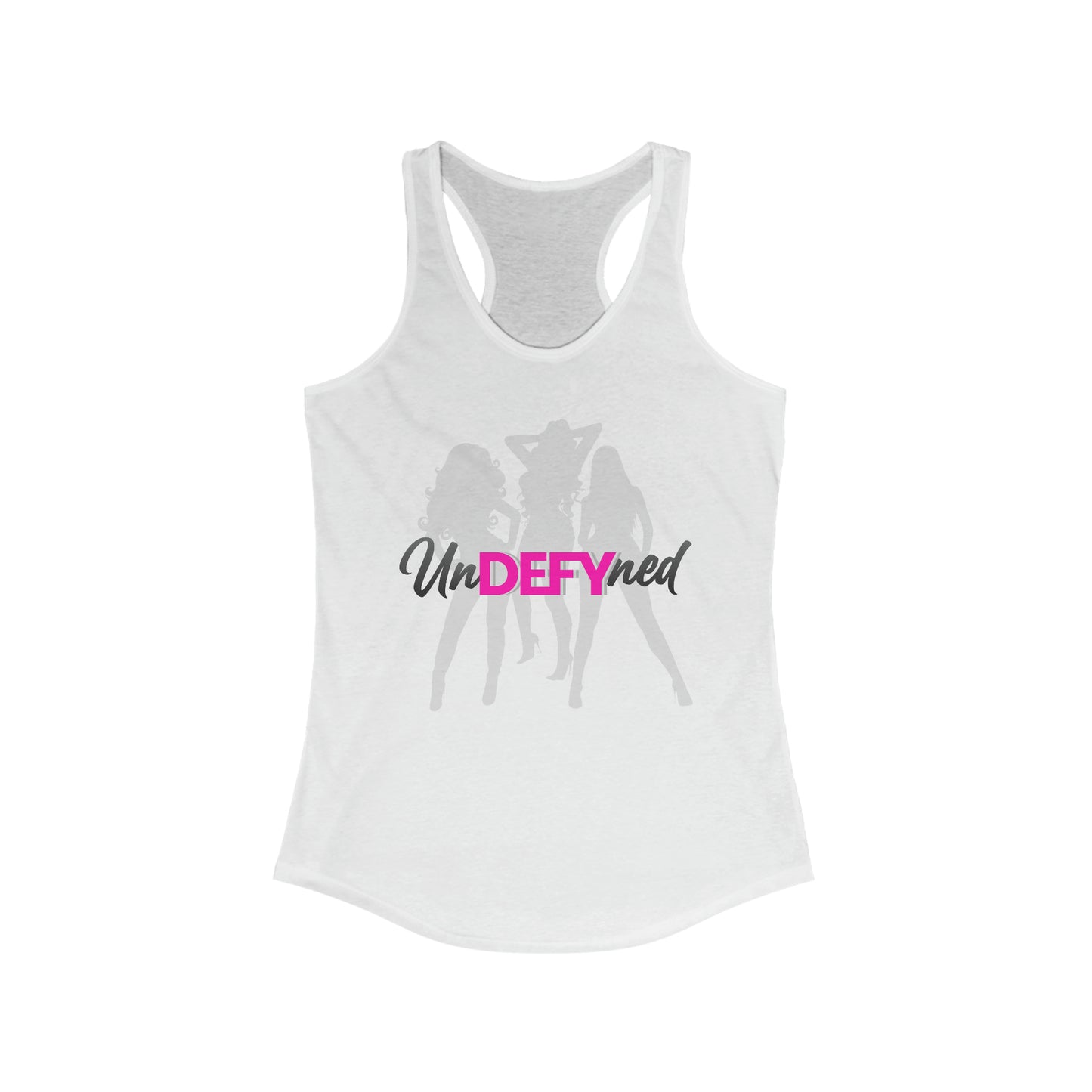 Women's Ideal Racerback Tank (Grey logo)